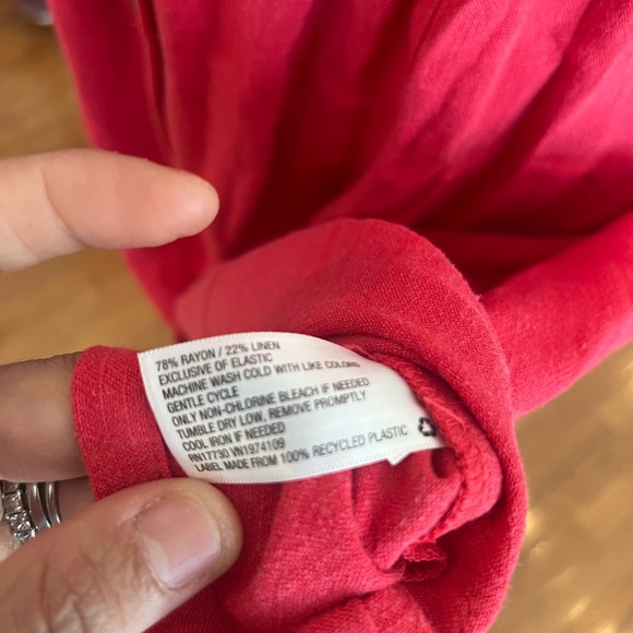 Universal Thread Linen blend button front stretch back adjustable strap dress! - Picture 5 of 6